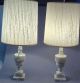 Pair Hollywood Regency Alabaster Marble Table Lamps Mid Century Modern Italian Lamps photo 1