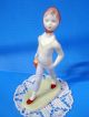 Vintage Porcelain Hungarian Aquincum Little Girl With Umbrella Stamped Handpaint Figurines photo 1
