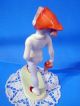 Vintage Porcelain Hungarian Aquincum Little Girl With Umbrella Stamped Handpaint Figurines photo 3