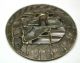 Antique Pierced Brass Button Lion In Zoo W Cut Steel Accents 1 & 3/8 