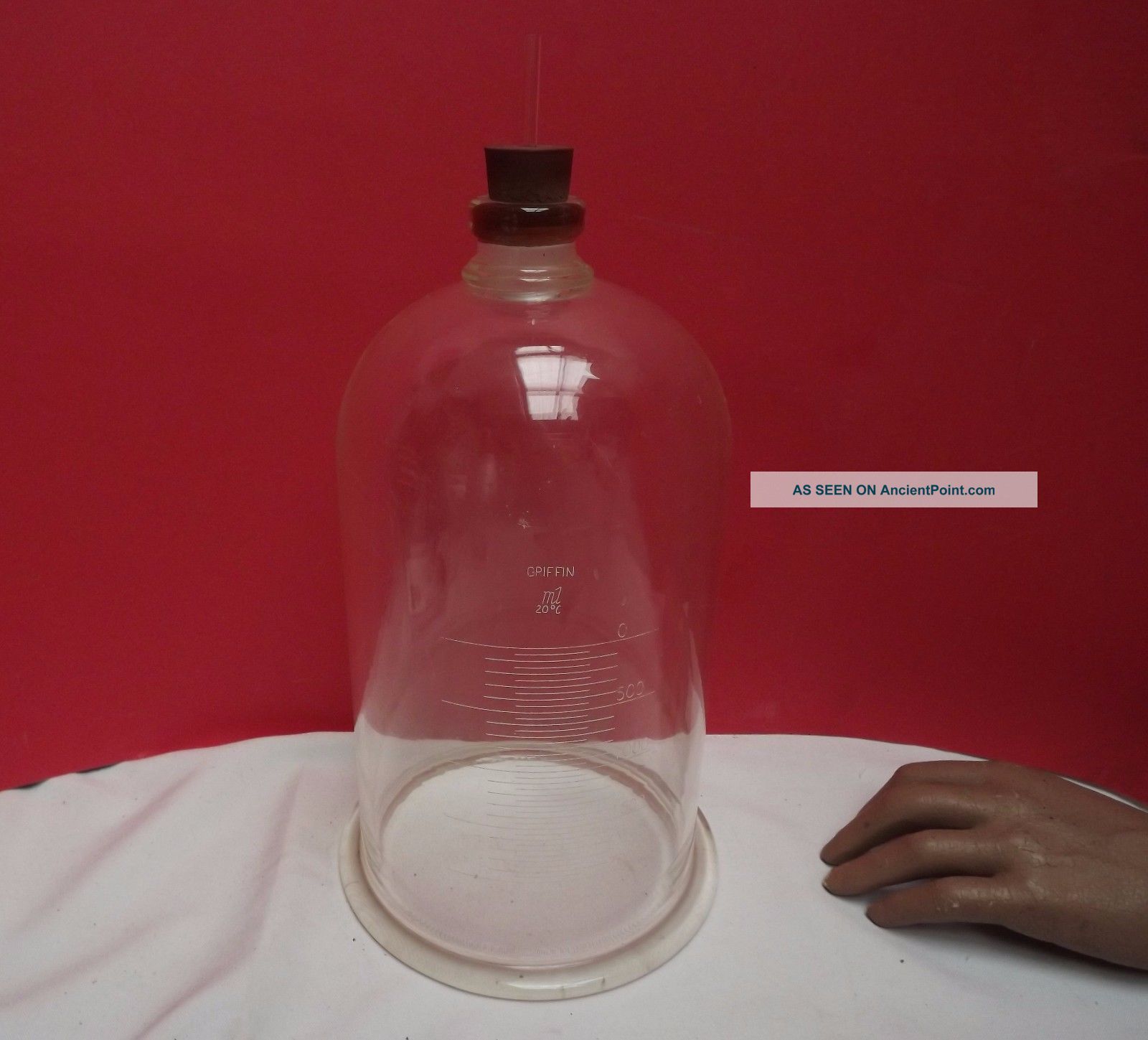 Bell Jar ( (graduated))  Griffin & George (c1950) 0 - 2000ml (vacuum Pump) Other Antique Science Equip photo