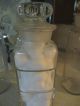 Antique Apothecary Jar Bottle Store Display Pat March 22,  1889 Ground Glass Lid Bottles & Jars photo 2