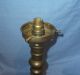 Vintage Solid Brass Lamp With Flame Shade 20th Century photo 3