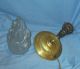 Vintage Solid Brass Lamp With Flame Shade 20th Century photo 6