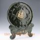 Chinese 100 Natural Green Jade Handwork Carved Deer & Phoenix Screen Other Chinese Antiques photo 3