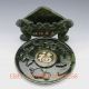 Chinese 100 Natural Green Jade Handwork Carved Deer & Phoenix Screen Other Chinese Antiques photo 6