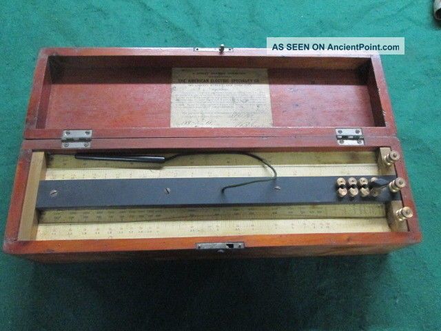American Electric Specialty Co Direct Reading Ohmmeter 1899 Early Electrical Other Antique Science Equip photo