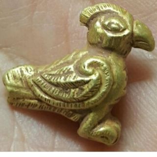 Roman Bird Bead Wonderful 23k Solid Gold photo