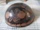 Early 19th Century African Carved Half Gourd Nut Portuguese Eu Amo Te I Love You Other African Antiques photo 2