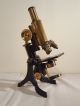 Antique Brass Monocular Microscope By J Swift & Son Of London Other Antique Science Equip photo 1