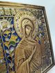Russia Orthodox Bronze Icon The Virgin From Deesis.  Enameled 19th.  Cen. Roman photo 2