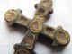 Viking Period Bronze Thick Cross In Enamels 900 - 1300 Ad Vf, Viking photo 9