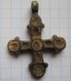 Viking Period Bronze Thick Cross In Enamels 900 - 1300 Ad Vf, Viking photo 3