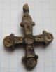 Viking Period Bronze Thick Cross In Enamels 900 - 1300 Ad Vf, Viking photo 5