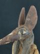 Scarce Antique Egyptian Anubis Carved Polychrome Ancient Statue Poss Early Egyptian photo 5