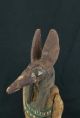 Scarce Antique Egyptian Anubis Carved Polychrome Ancient Statue Poss Early Egyptian photo 6