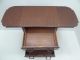 Antique Wood 3 Drawer Sewing Table Cabinet Inlayed Wood Eagle Claw Foot Stand Sewing Machines photo 7