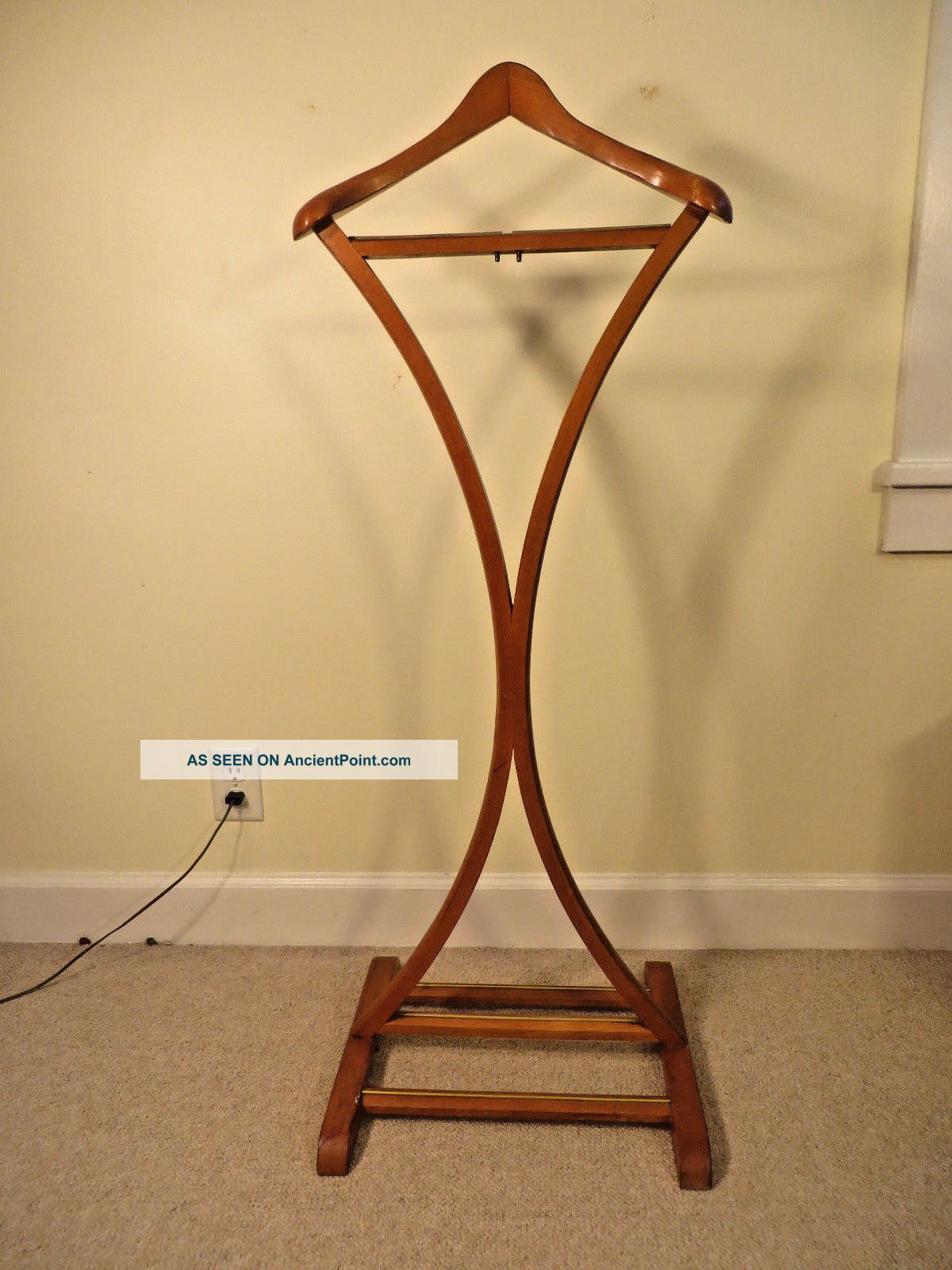 Sleek & Slender Mid Century Modern Valet Butler Solid Wood Retro Mod Nevco Mid-Century Modernism photo