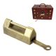Archaize Chinese Retro Brass Padlock Wedding Jewelry Box Padlock Lock With Key Locks & Keys photo 1