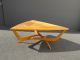 Vintage Designer Mid Century Danish Modern Solid Wood Triangle Coffee Table Post-1950 photo 1