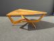Vintage Designer Mid Century Danish Modern Solid Wood Triangle Coffee Table Post-1950 photo 2