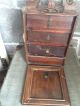 Vintage Small Wood Asian Jewelry Cabinet Wth Hidden Comparment Other Antique Furniture photo 1