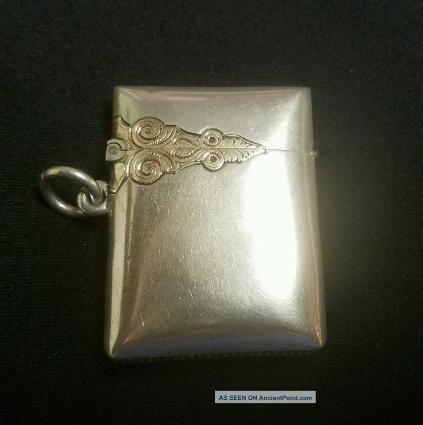 Vintage Sterling Silver Lighter Case Cigarette & Vesta Cases photo