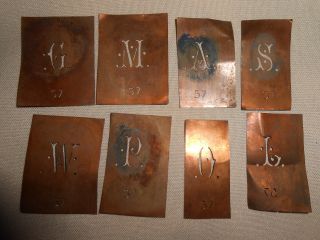 Copper Letter Stencils Vintage Letters G L M O P S V And W photo