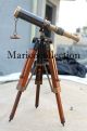 Marine Navy Nautical Brass Telescope With Tripod Stand Handmade Vintage Spyglass Telescopes photo 3