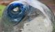 Japanese Glass Fishing Float Blue Seal 3.  5 