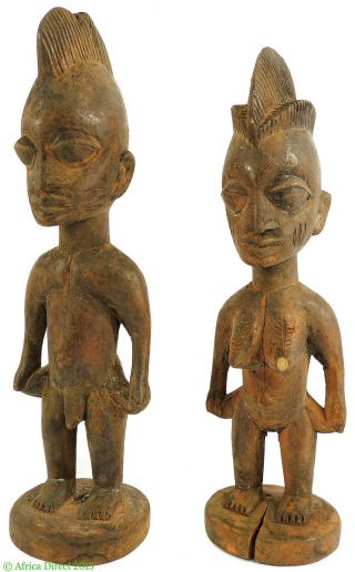 Yoruba Ibeji Twins Pair Nigeria African Art photo