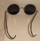 Antique Sunglasses Black Round With Case Optical photo 6