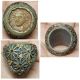 Roman Agate Intaglio Bronze Medusa Coin Ring Very Rare Roman photo 1