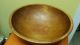 Vintage Wooden Round Primitive Bread Bowl Bowls photo 1