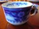 1925 Crumlin Flow Blue Myott & Sons England Tea Cup & Saucer Semi Porcelain L 2 Cups & Saucers photo 5