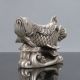 Old Chinese Tibet Silver Handwork Koi Fish Statue W Xuande Mark C548 Other Antique Chinese Statues photo 2