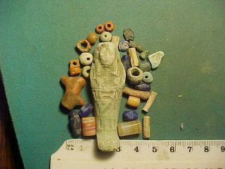 30,  Ancient Beads Circa 1000 Bc - 700 Ad,  Egyptian Faience Shabti photo