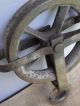 Vintage Well Pulley Wheel & Hook Old Garden Interior Design Industrial Iron Tool Garden photo 2