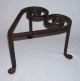 Vintage Solid Wrought Iron Heart - Shaped Hearth Or Fireplace Trivet W/3 Legs Trivets photo 1
