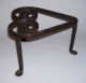 Vintage Solid Wrought Iron Heart - Shaped Hearth Or Fireplace Trivet W/3 Legs Trivets photo 2
