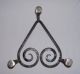 Vintage Solid Wrought Iron Heart - Shaped Hearth Or Fireplace Trivet W/3 Legs Trivets photo 3