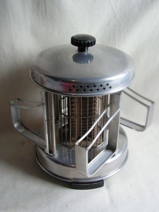 1930 Art Deco Aluminum Carousel Toaster Bakelite Machine Age Industrial Design photo