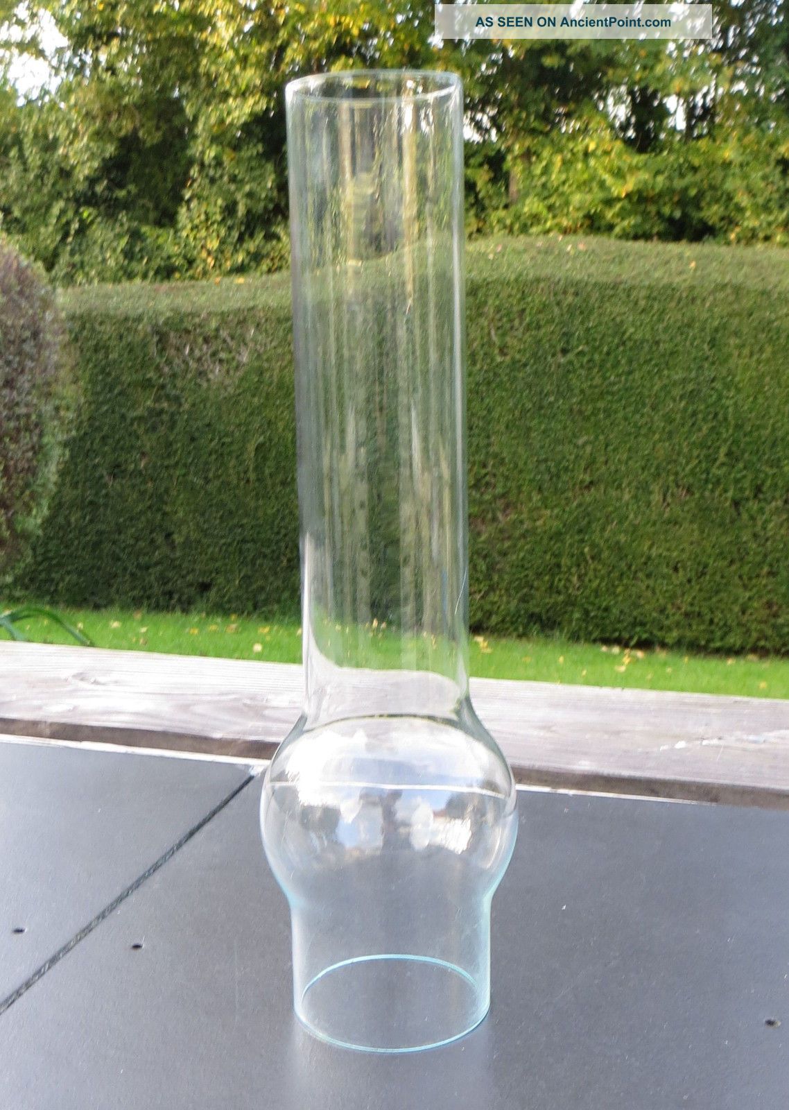 thumbnail image 2 of Crystal Cut Glass Oil Lamp Chimney – 62mm Base, 195mm Tall – Clear, Unbranded 2 of 2