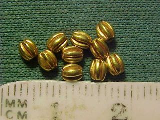 Ten Roman Gold Beads Circa 100 - 400 Ad (10) photo