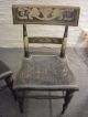 Pair Black Victorian Hitchcock Style Chairs Gilded Antique Gold 1800-1899 photo 2