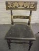 Pair Black Victorian Hitchcock Style Chairs Gilded Antique Gold 1800-1899 photo 3