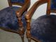 Vintage Pair Hollywood Regency High Back Lounge Arm Chairs Blue Velvet 022701 Post-1950 photo 1