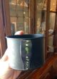 Toleware Tole Black Tin Cup Hand Painted Strawberry Artist Initials Mo Toleware photo 3