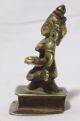 Old Vintage Hand Craved Brass Hindu Goddess Statue Very Fine Collectible India photo 2