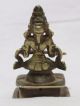 Old Vintage Hand Craved Brass Hindu Goddess Statue Very Fine Collectible India photo 3